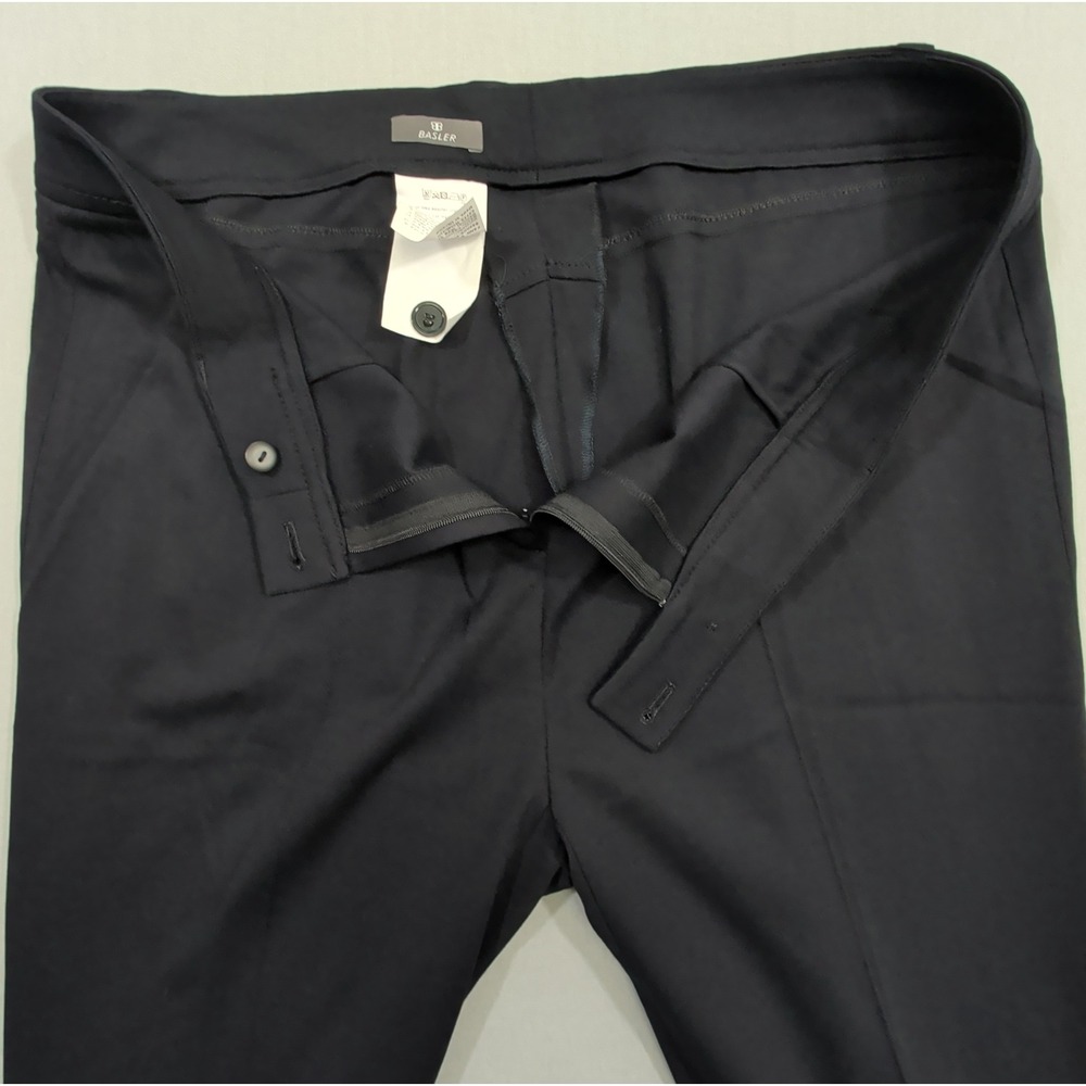 Basler Womens Black Pants Size 18 Plus Stretch Straight Leg Trousers Dress - Picture 8 of 12